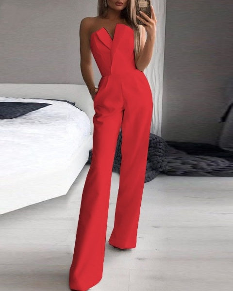 Echoarchiv | Roter Ärmelloser Jumpsuit