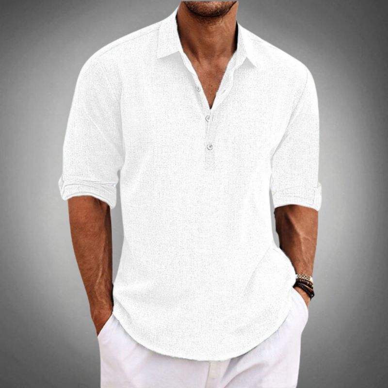 Echoarchiv | Herren Langarm-Poloshirt mit Knopfleiste