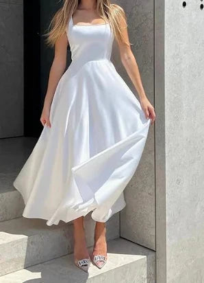 Echoarchiv | Modernes Ärmelloses Maxikleid mit Hoher Taille für Frauen