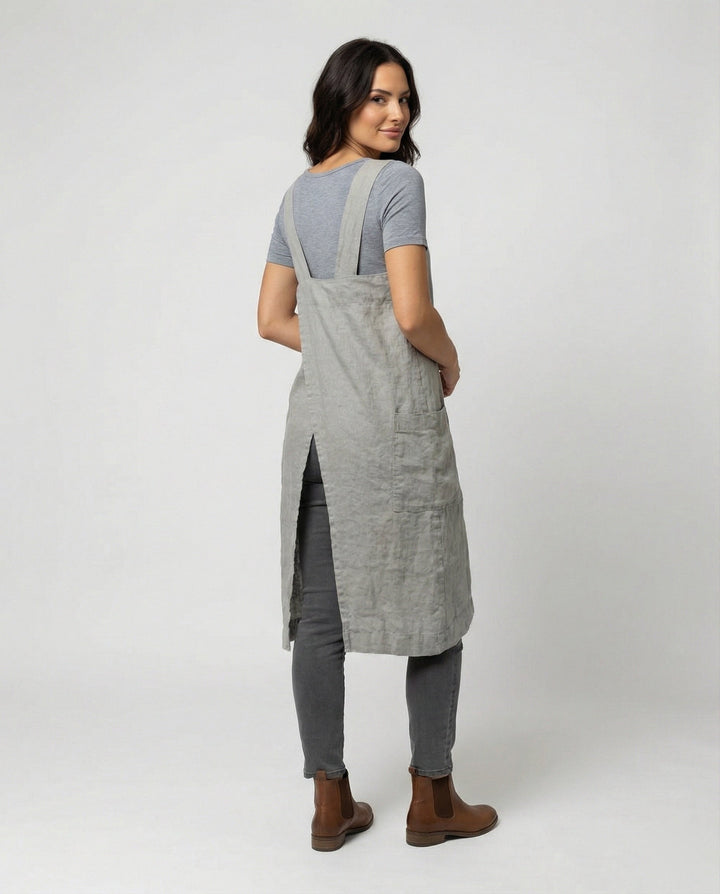 Baumwol Schürzenkleid mit Taschen – Lunéa