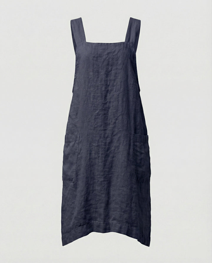 Baumwol Schürzenkleid mit Taschen – Lunéa