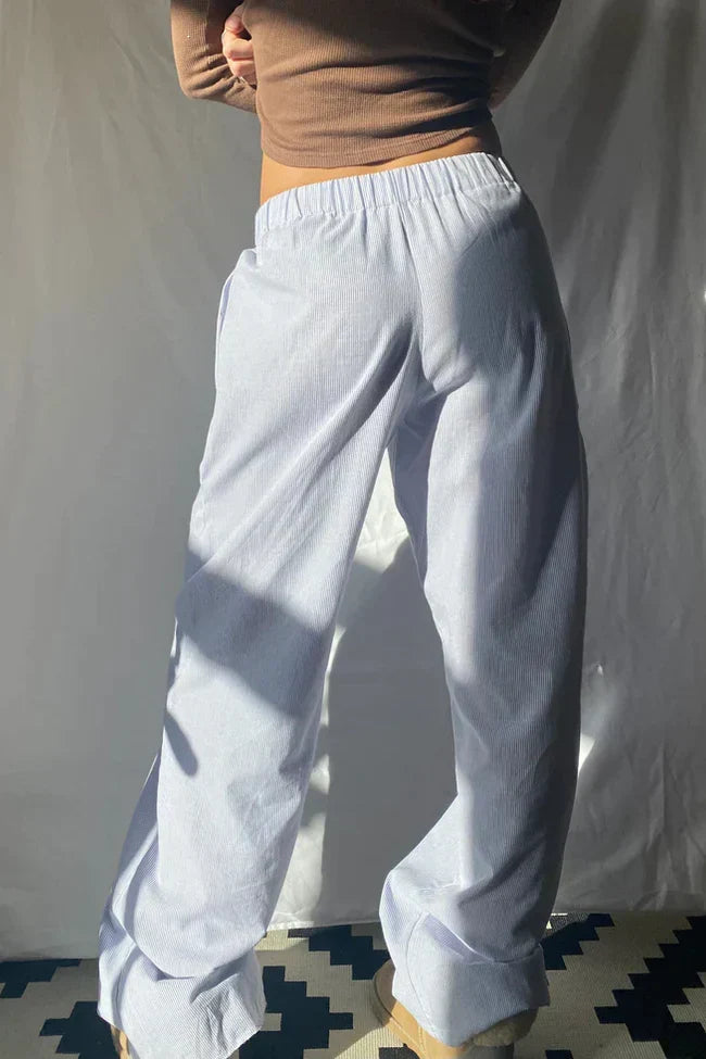 Echoarchiv | Loose fit Gestreift Elastisch Taille Hose