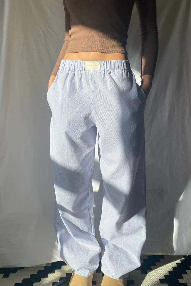 Echoarchiv | Loose fit Gestreift Elastisch Taille Hose