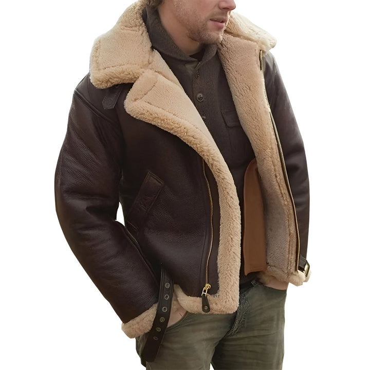 Echoarchiv | Robuste, Dicke Vegan-Lederjacke für Männer