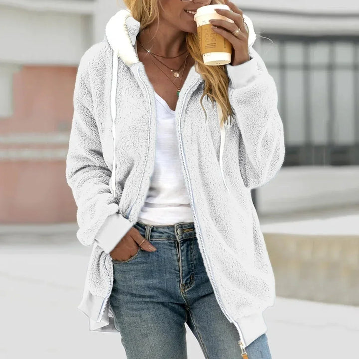 Extra warmer Teddy-Fleece Zip Hoodie – Auréline