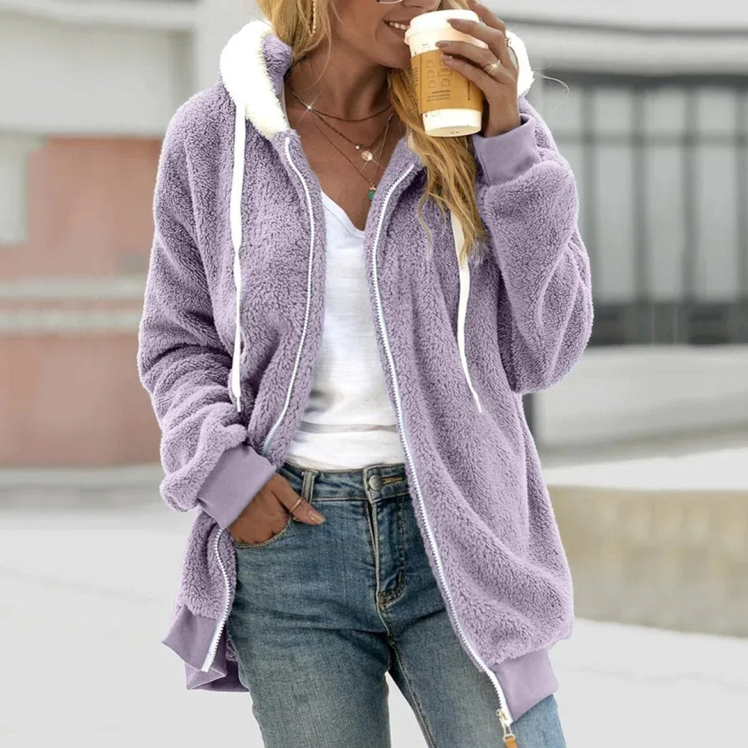 Extra warmer Teddy-Fleece Zip Hoodie – Auréline