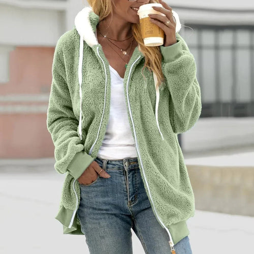 Extra warmer Teddy-Fleece Zip Hoodie – Auréline