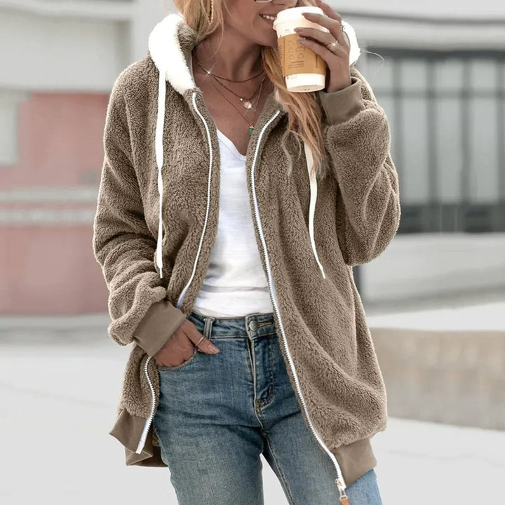 Extra warmer Teddy-Fleece Zip Hoodie – Auréline