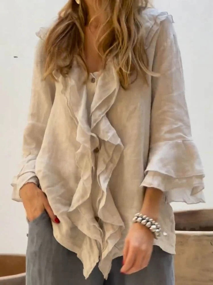 Echoarchiv | Women's Ruffles Freizeithemd