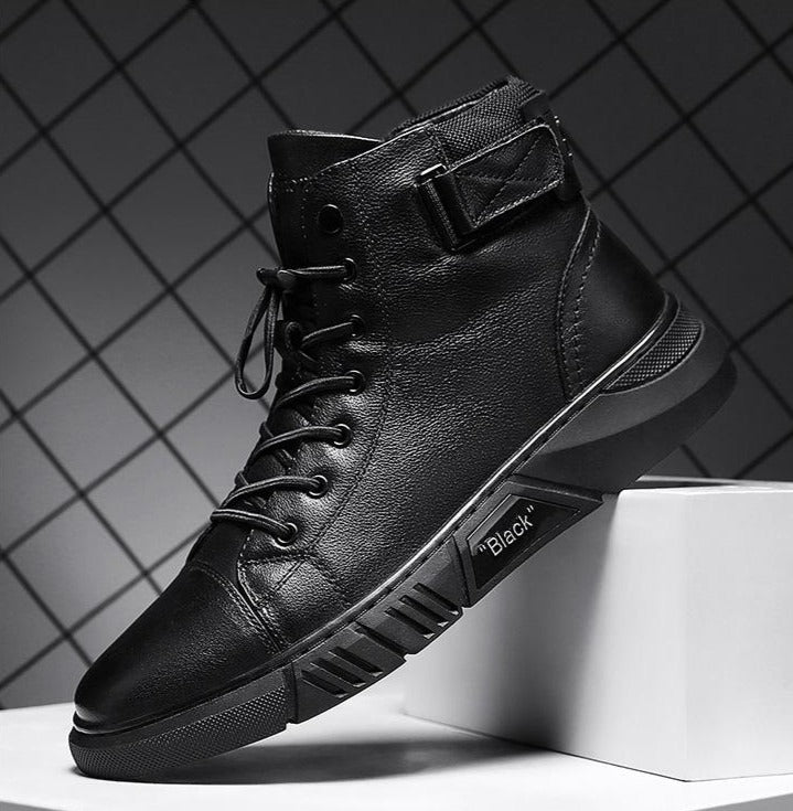 Robuste schwarze Herrenschuhe – Tavélo