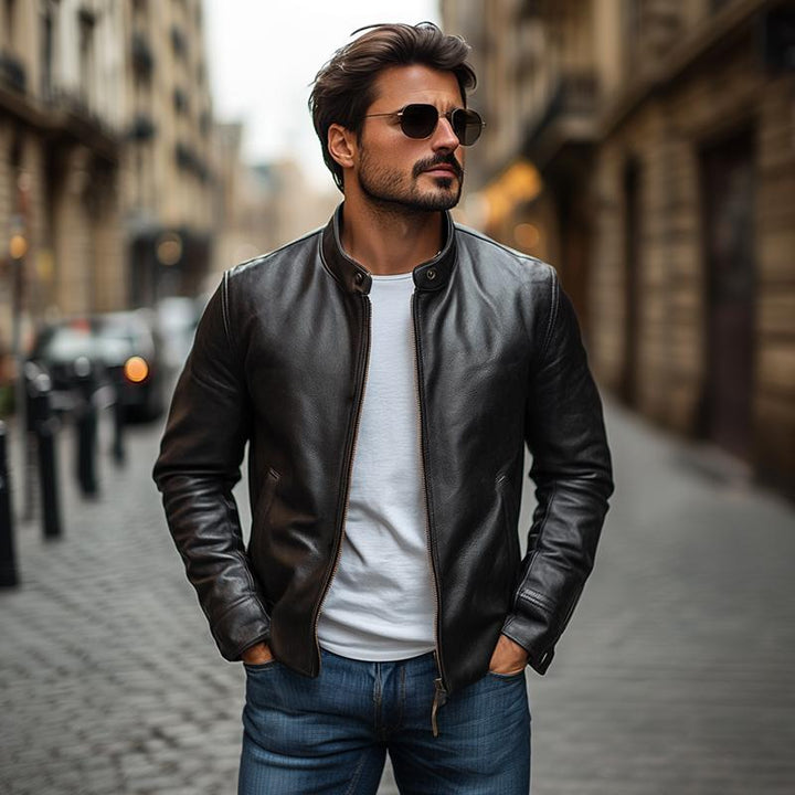 Jacke - Modernes Slim Fit Design mit Stehkragen, Stilvolle Alltags- und Freizeitjacke – Taviero