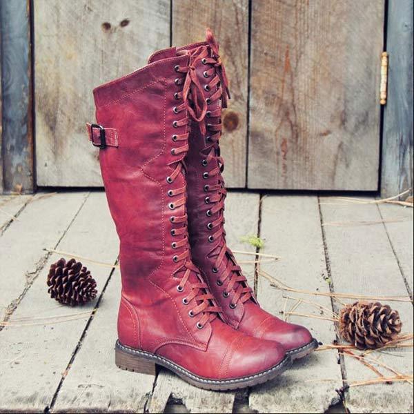 Knöchelhohe Leder-Stiefel für Frauen mit Schnürung und orthopädischem Komfort – Soraya Echoarchiv
