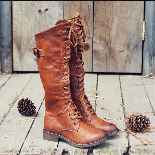 Knöchelhohe Leder-Stiefel für Frauen mit Schnürung und orthopädischem Komfort – Soraya Echoarchiv