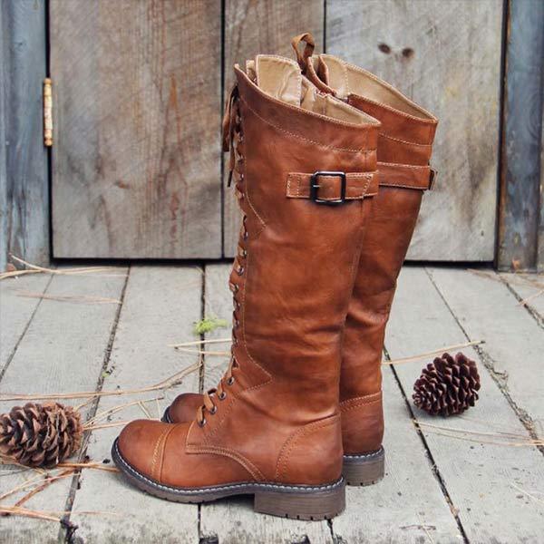 Knöchelhohe Leder-Stiefel für Frauen mit Schnürung und orthopädischem Komfort – Soraya Echoarchiv