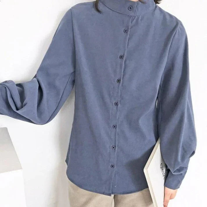 Echoarchiv | Klassische Rollkragenbluse mit Ballonärmeln