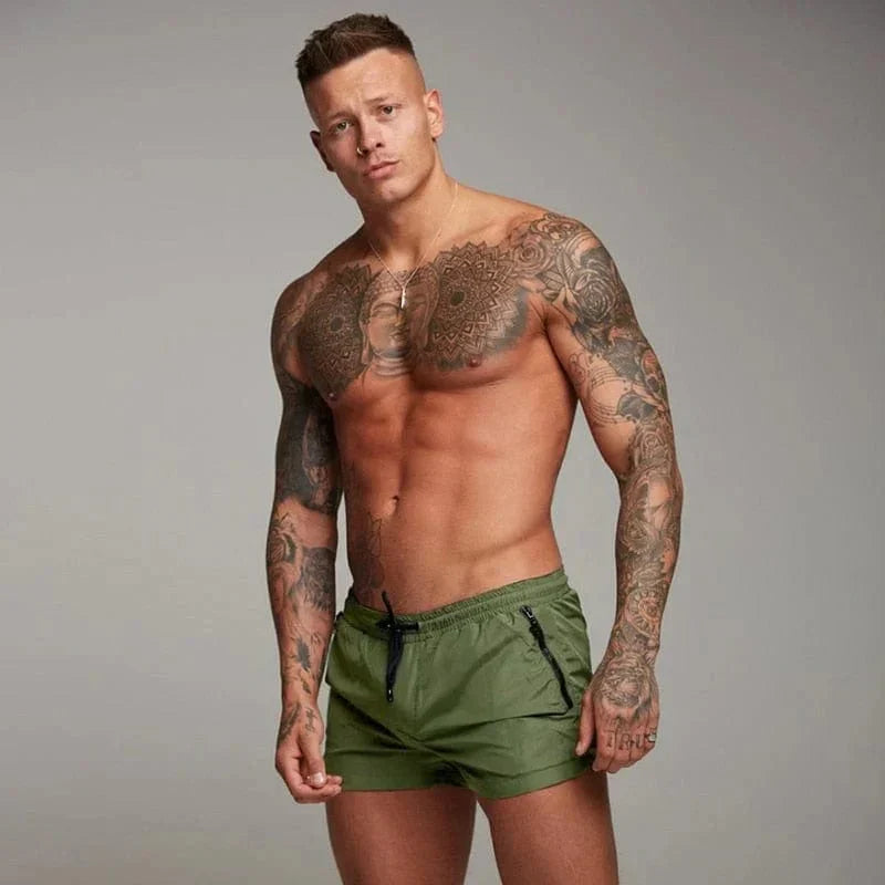 Echoarchiv | Kurze Badeshorts für Männer mit Tasche