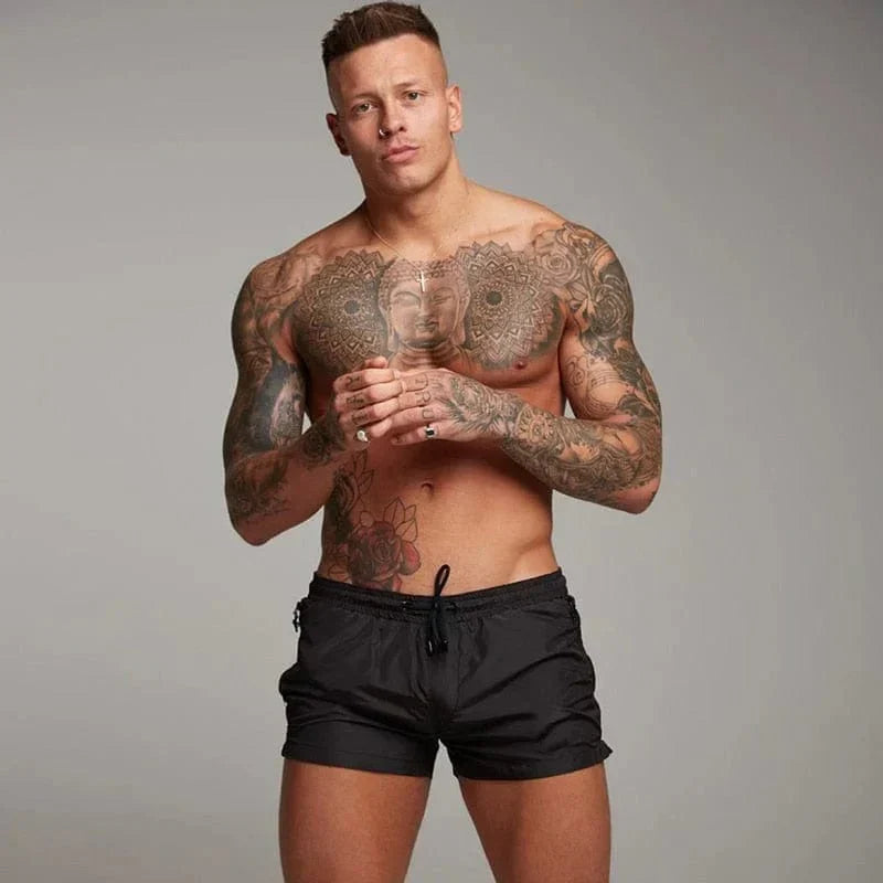 Echoarchiv | Kurze Badeshorts für Männer mit Tasche