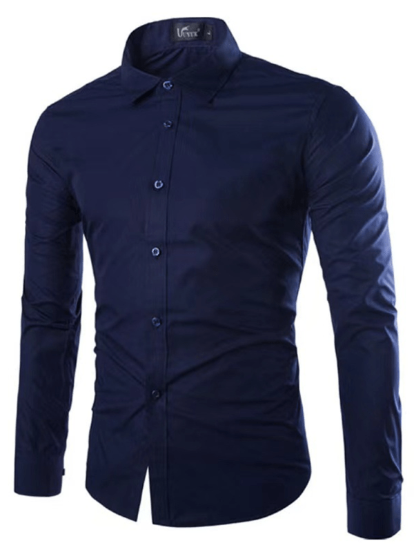Echoarchiv | Lässiges Bügelfreies Slim Fit Herrenhemd