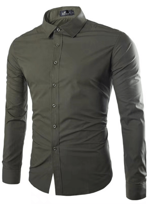 Echoarchiv | Lässiges Bügelfreies Slim Fit Herrenhemd