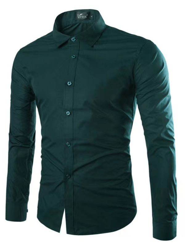 Echoarchiv | Lässiges Bügelfreies Slim Fit Herrenhemd