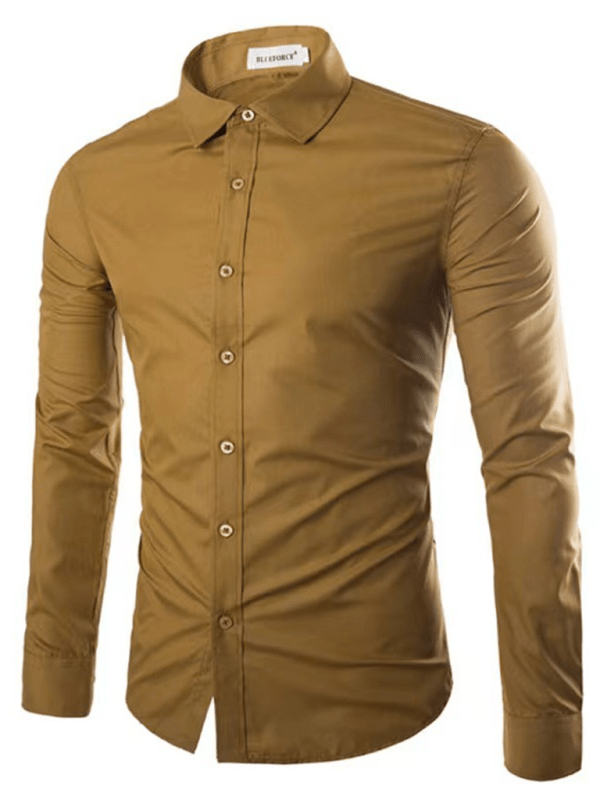 Echoarchiv | Lässiges Bügelfreies Slim Fit Herrenhemd