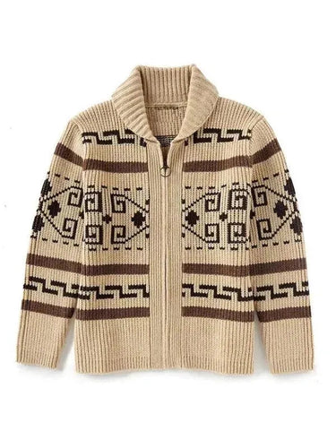 Echoarchiv | Jacquard Herren Strickjacke Pullover