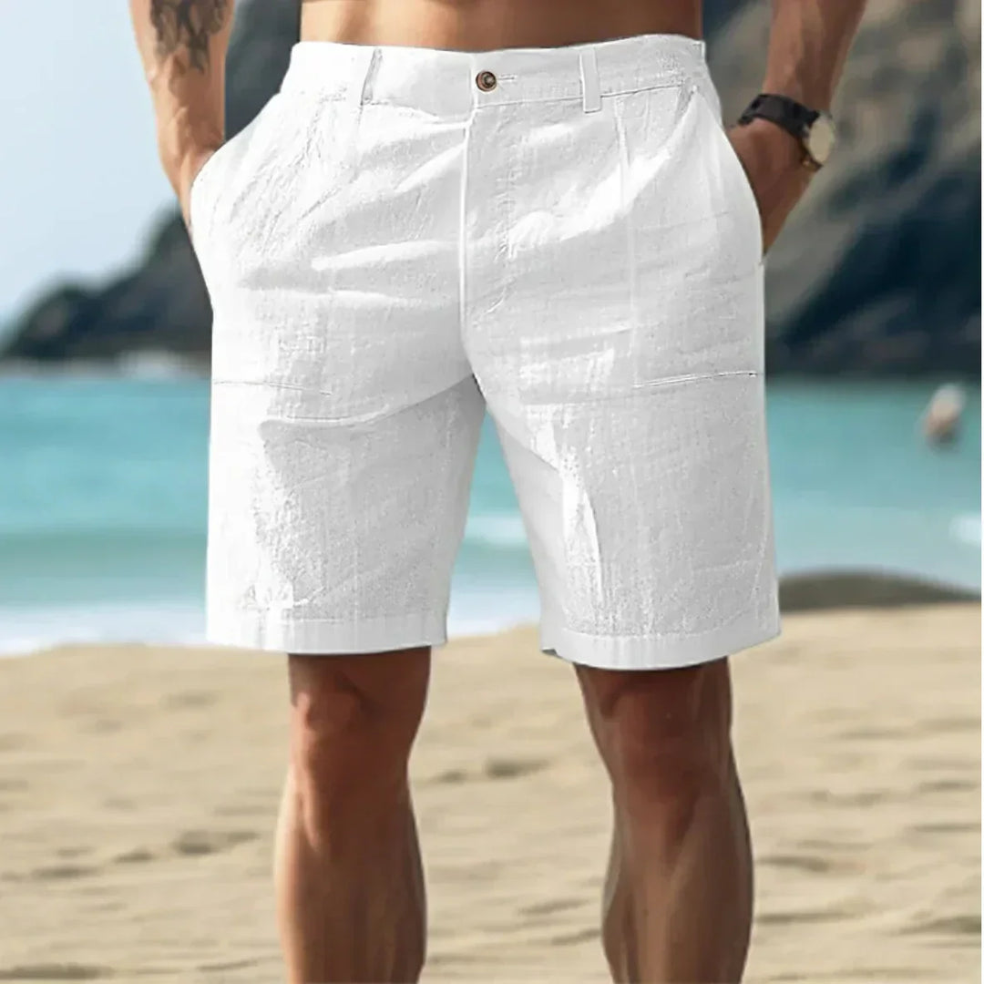 Echoarchiv | Herren Leinen Shorts für Entspannte Sommertage Atmungsaktiv, Bequem & Stilvoll