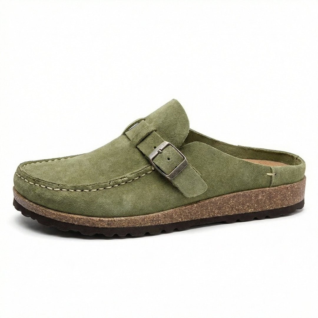 Clogs - Damen Retro Wildleder Slip-On Mule Echoarchiv