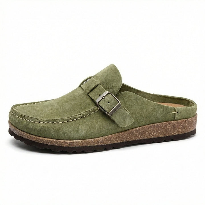 Clogs - Damen Retro Wildleder Slip-On Mule Echoarchiv