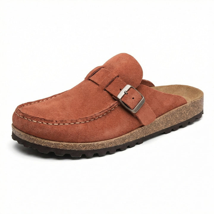 Clogs - Damen Retro Wildleder Slip-On Mule Echoarchiv