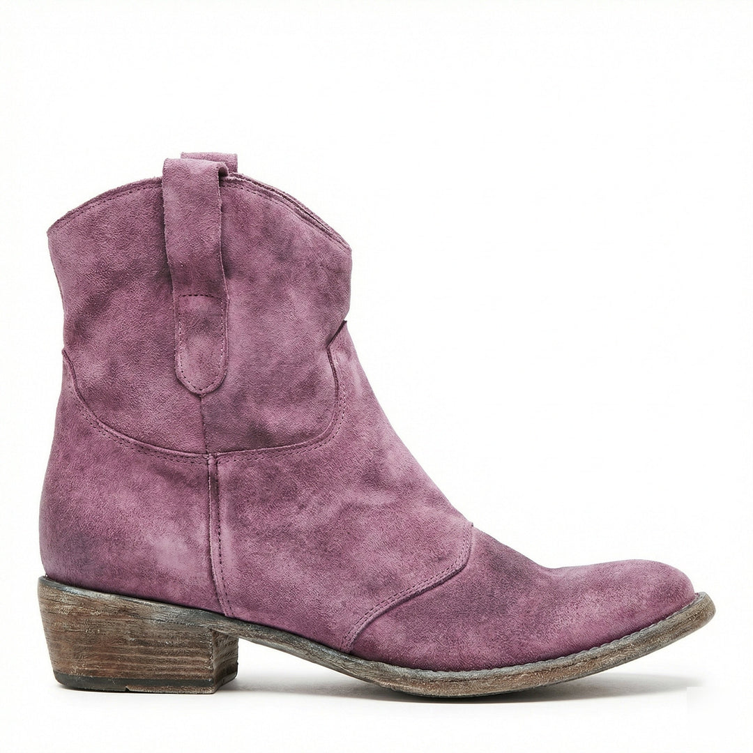 Kurze Cowboy-Stiefel | Western | Wildleder | Knöchel-Stiefel | Damenstiefel – Tavélo