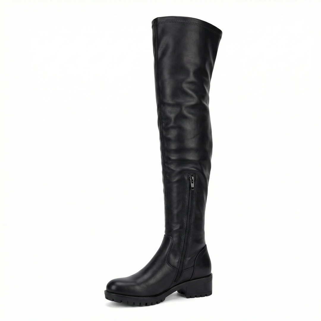 Echoarchiv | Flache Overknee-Stiefel aus für den Winter