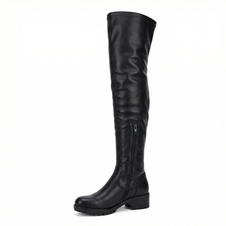 Echoarchiv | Flache Overknee-Stiefel aus für den Winter