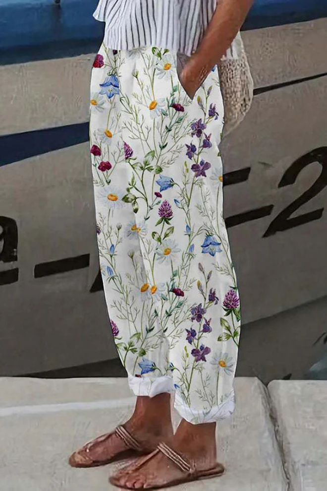 Echoarchiv | Casual Unique Printed Button Pocket Pants