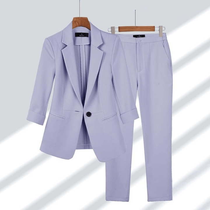 Echoarchiv | Zweiteiliges Damenanzug Hosenanzug Damen Lässiger Damenanzug