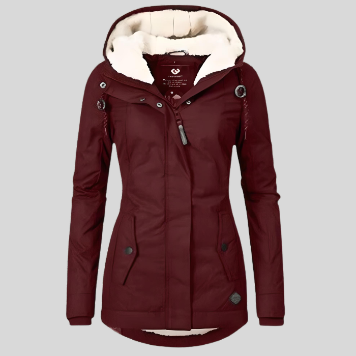 Echoarchiv | Langer Wintermantel mit Kapuze - Dicke Warme Jacke