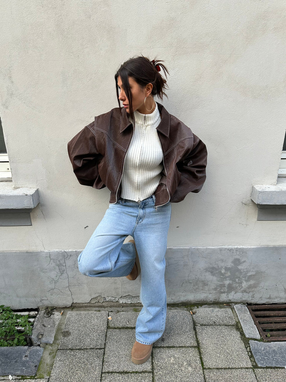 Echoarchiv | Übergröße Jacke mit Reißverschluss und Eleganter Optik