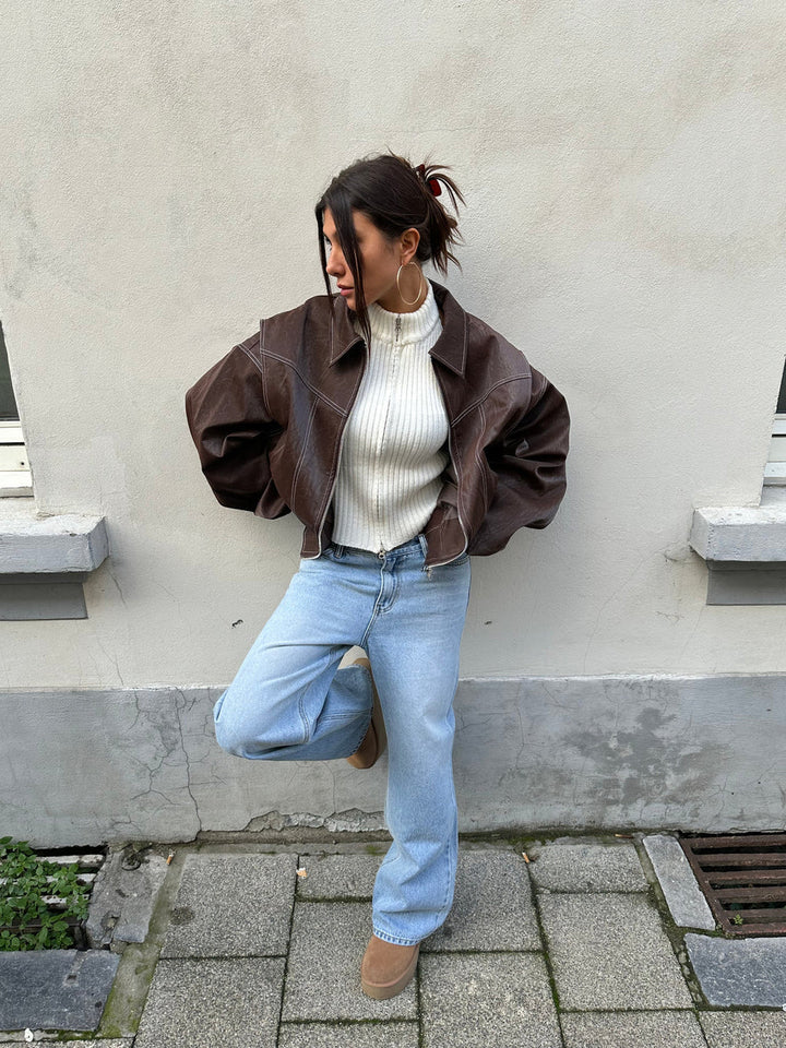 Echoarchiv | Übergröße Jacke mit Reißverschluss und Eleganter Optik
