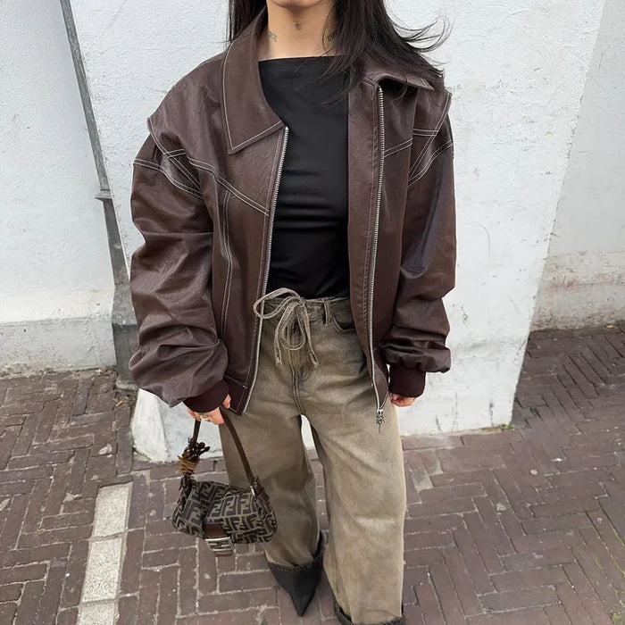 Echoarchiv | Übergröße Jacke mit Reißverschluss und Eleganter Optik
