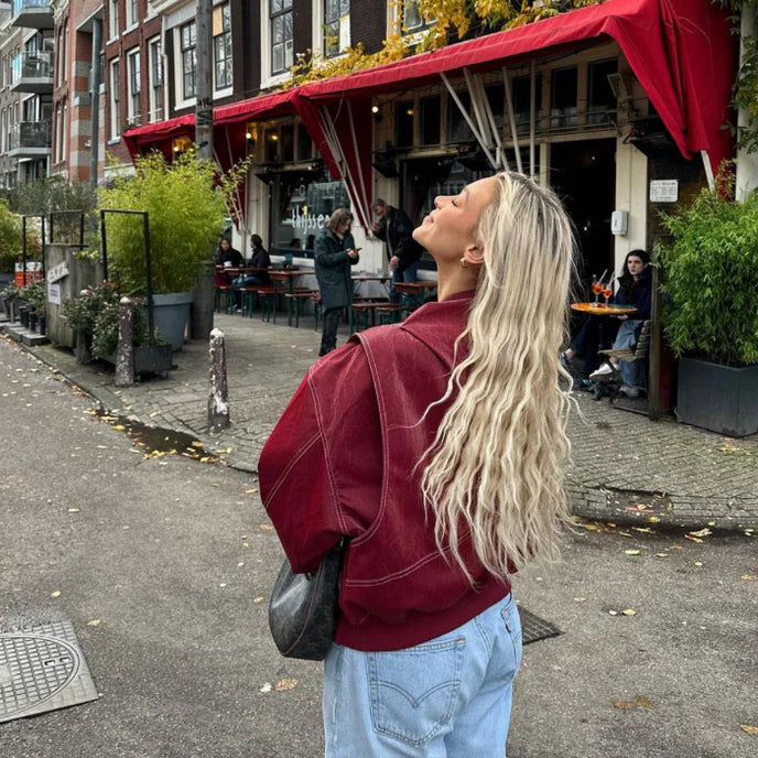 Echoarchiv | Oversized Bomberjacke Stilvoll und Wärmeresistent Perfekt für Herbst und Winter