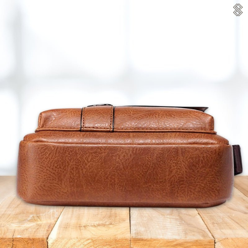 Damen Elegante Leder Schultertasche mit Reißverschluss & Verstellbarem Schulterriemen | Echoarchiv