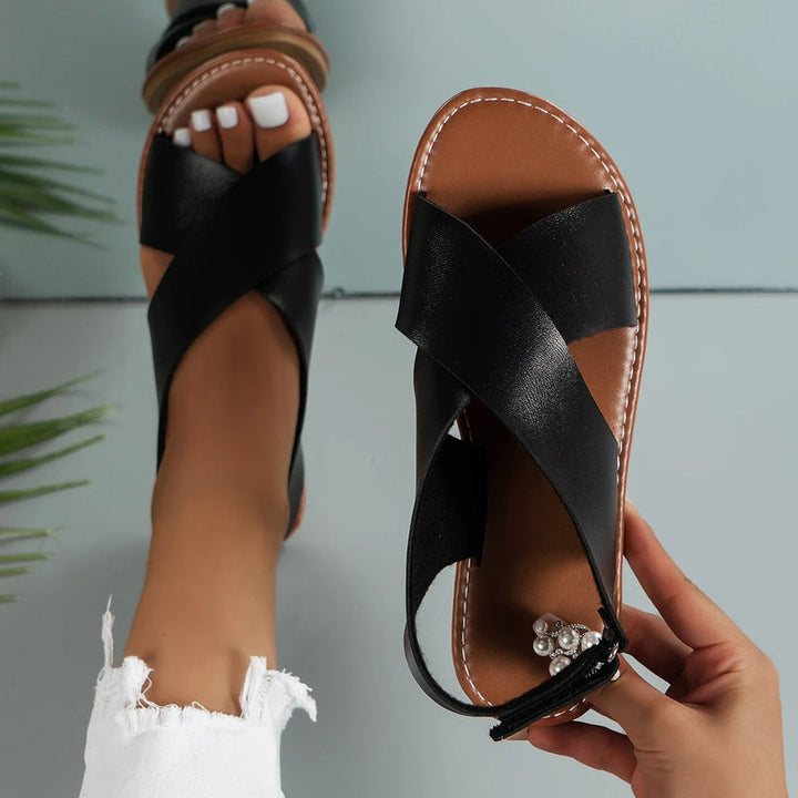 Echoarchiv | Damen sandalen mit Schnalle