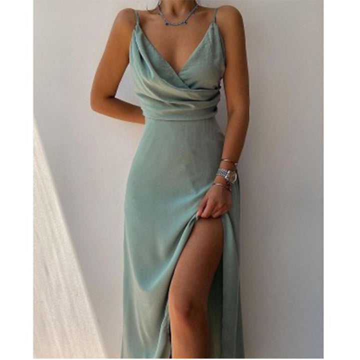 Echoarchiv | Elegantes V-Ausschnitt Spaghetti Träger Prom Formales Kleid