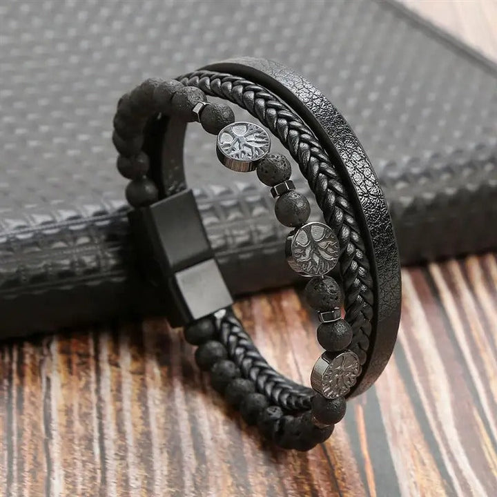 Echoarchiv | Lederarmband Im Antiken Stil mit Metallverschluss