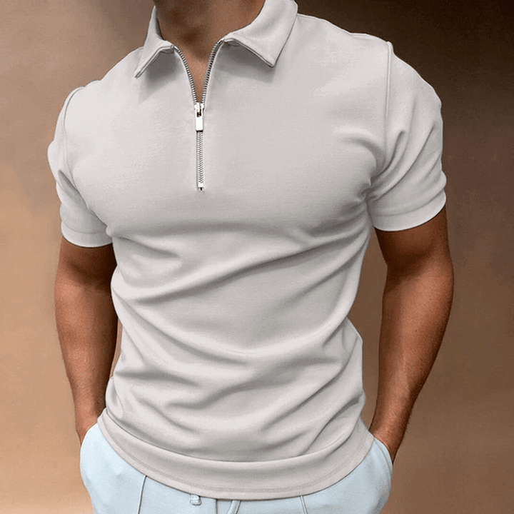 Echoarchiv | Herren Polo Shirt Polo mit Reißverschluss und Kragen Klassisches Design & Elegant