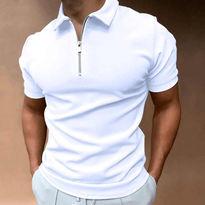 Echoarchiv | Herren Polo Shirt Polo mit Reißverschluss und Kragen Klassisches Design & Elegant
