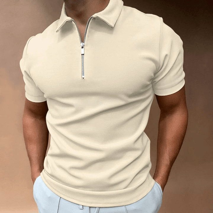 Echoarchiv | Herren Polo Shirt Polo mit Reißverschluss und Kragen Klassisches Design & Elegant