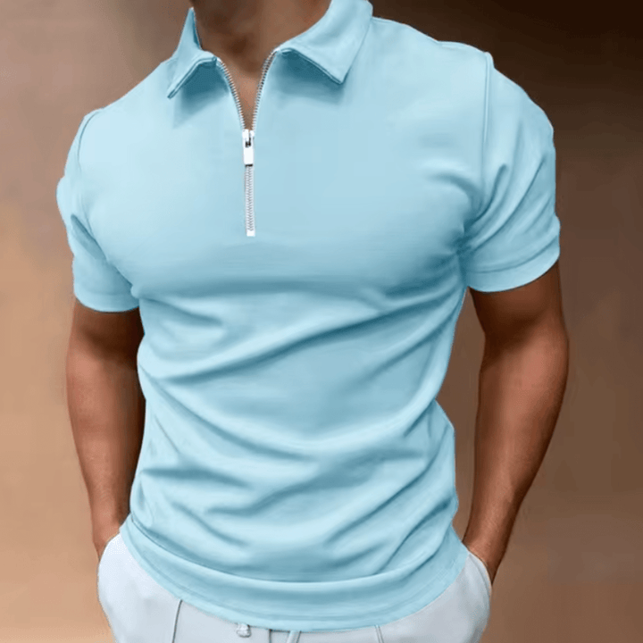Echoarchiv | Herren Polo Shirt Polo mit Reißverschluss und Kragen Klassisches Design & Elegant