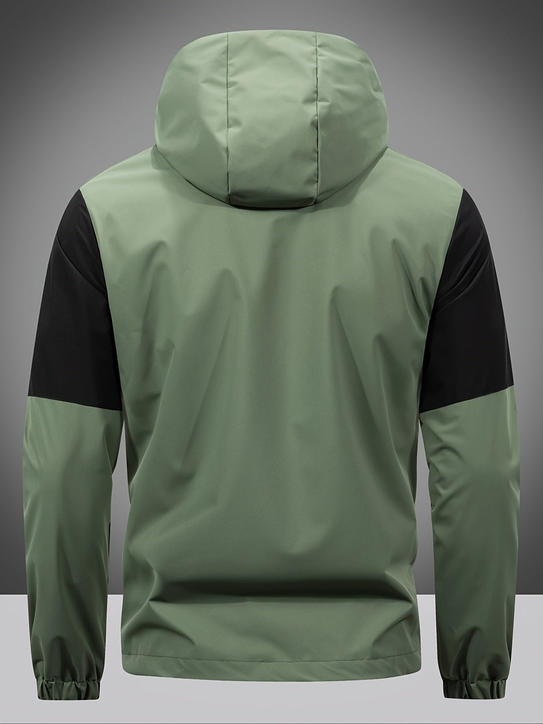 Echoarchiv | Herrenjacke mit Reißverschluss, Kapuze und Farbblockdesign