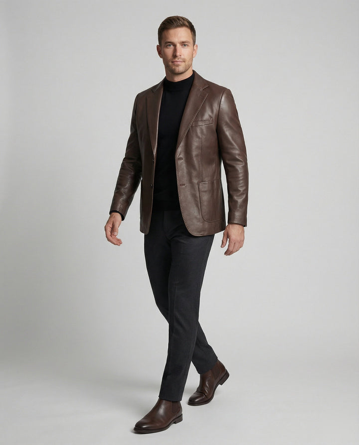 Echoarchiv | Herren Leder Blazer